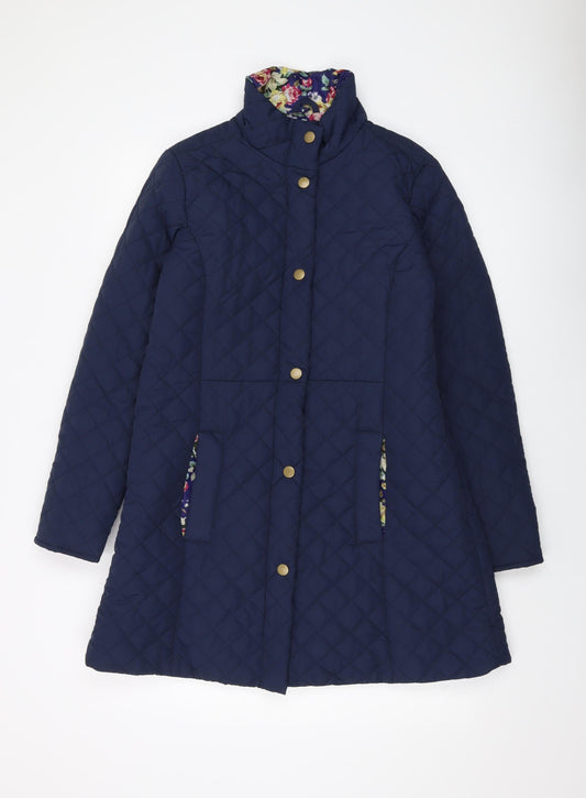 Betty Kay Womens Blue Quilted Jacket Size 12 Snap