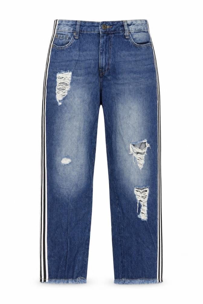 Only Womens Blue Cotton Mom Jeans Size L L26 in Regular Button