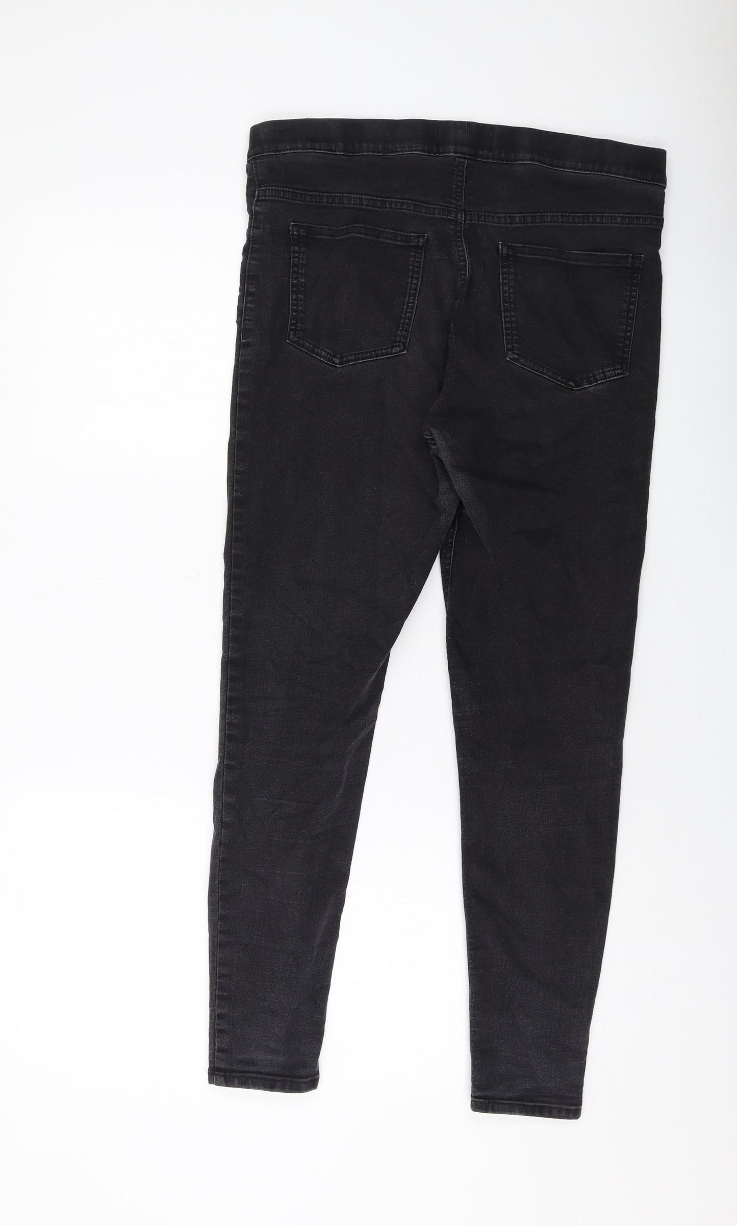 Marks and Spencer Womens Grey Cotton Jegging Jeans Size 14 L26 in Regular