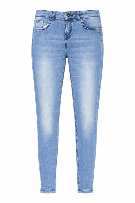 H&M Womens Blue Cotton Skinny Jeans Size 6 L30 in Regular Button