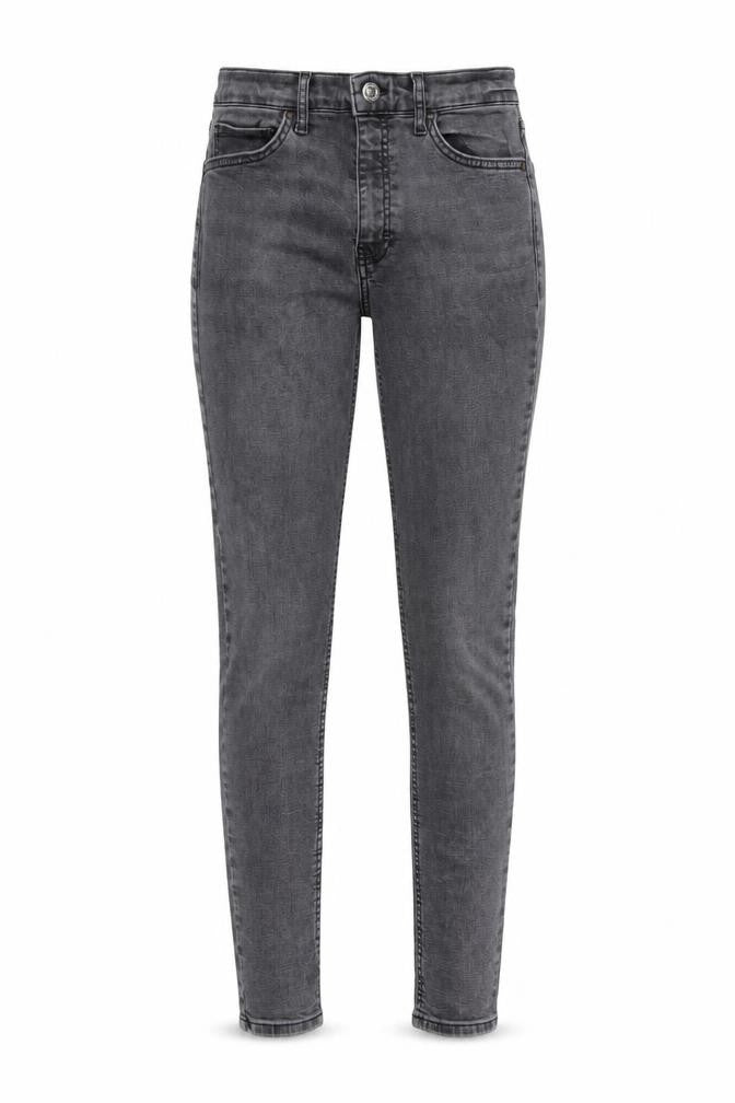 Topshop Womens Grey Cotton Skinny Jeans Size 24 L27 in Regular Button