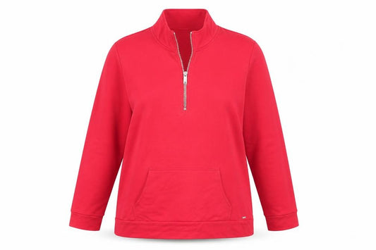 Miller's Womens Pink Polyester Pullover Sweatshirt Size 18 Zip