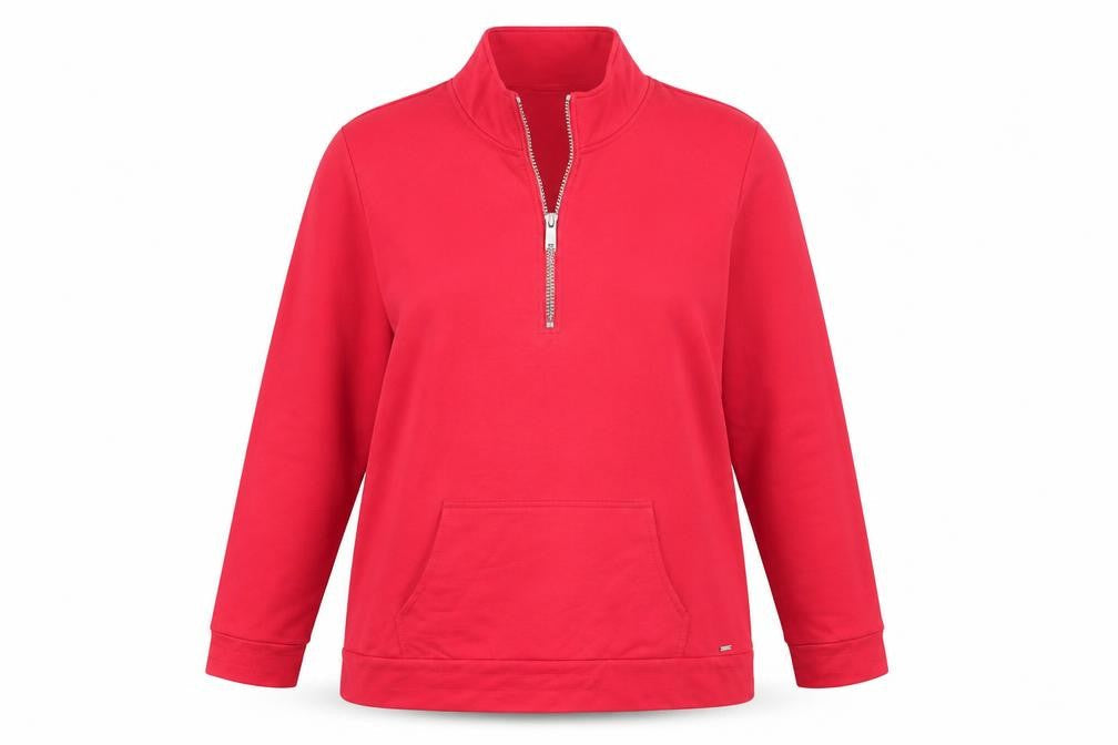 Miller's Womens Pink Polyester Pullover Sweatshirt Size 18 Zip