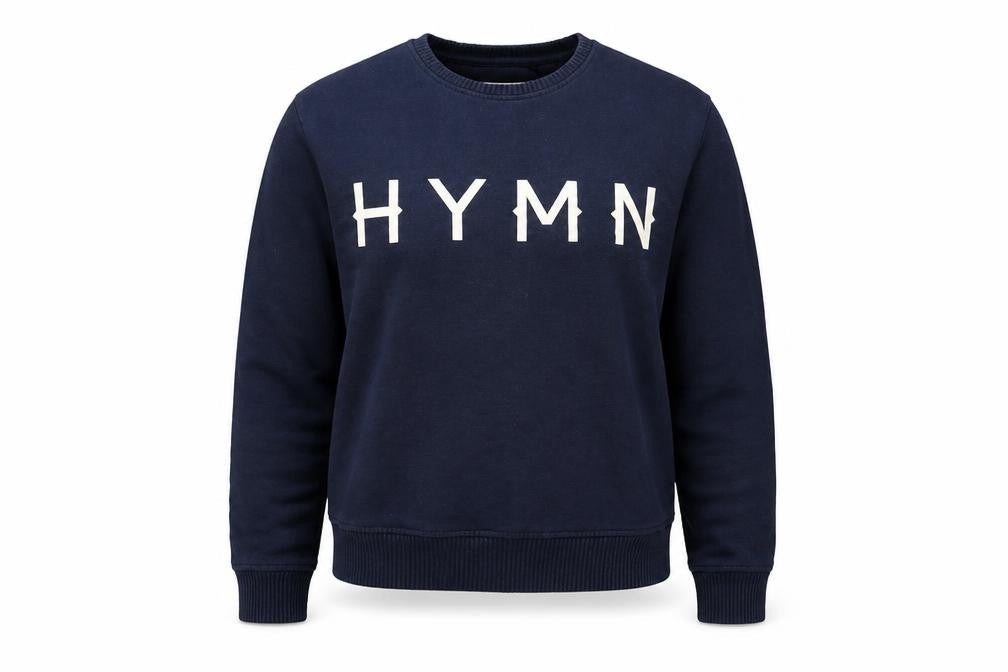 Hymn Womens Blue Cotton Pullover Sweatshirt Size M Pullover