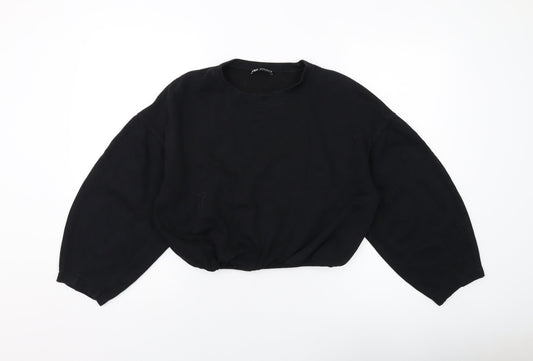 Zara Womens Beige Cotton Pullover Sweatshirt Size S Pullover