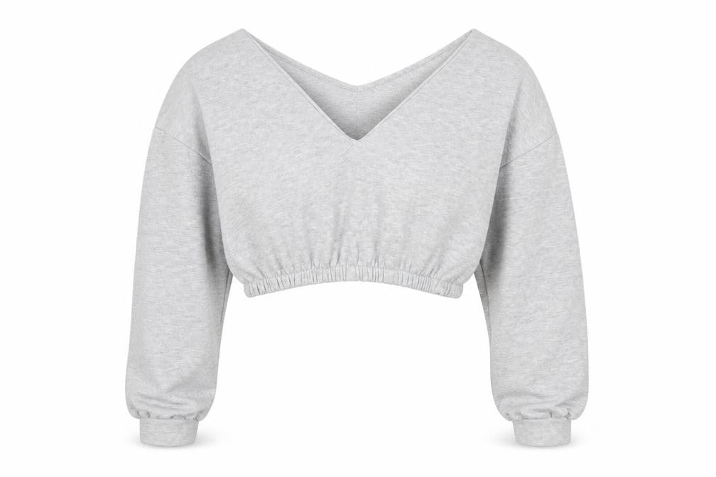 PRETTYLITTLETHING Womens Grey Polyester Pullover Sweatshirt Size M Pullover