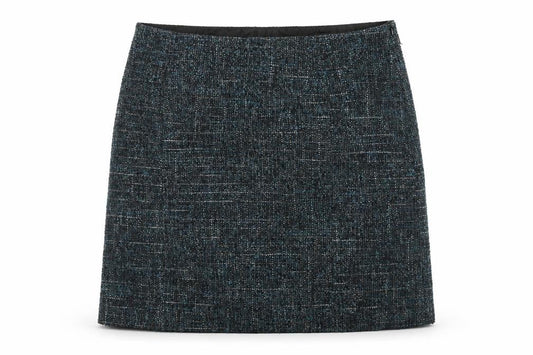 John Lewis Womens Blue Polyester A-Line Skirt Size 14 Zip