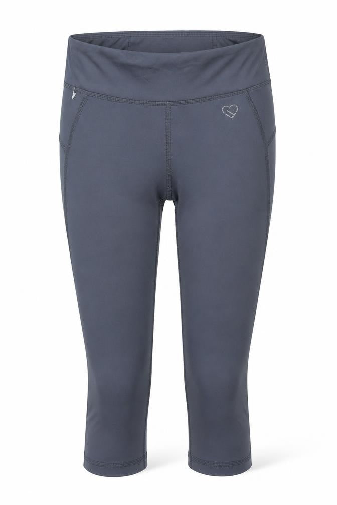 LIVE LOVE DREAM Womens Grey Polyester Capri Leggings Size S L20 in Regular Pullover