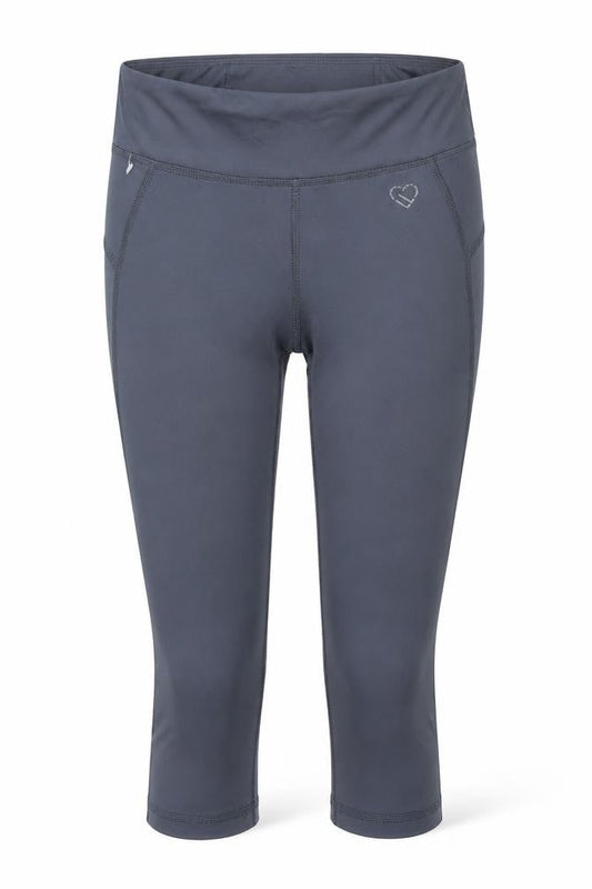 LIVE LOVE DREAM Womens Grey Polyester Capri Leggings Size S L20 in Regular Pullover