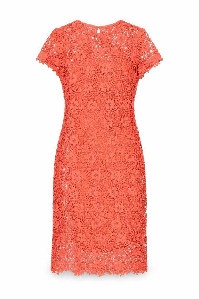 Marks & Spencer Womens Pink Polyester Shift Size 10 Round Neck Zip