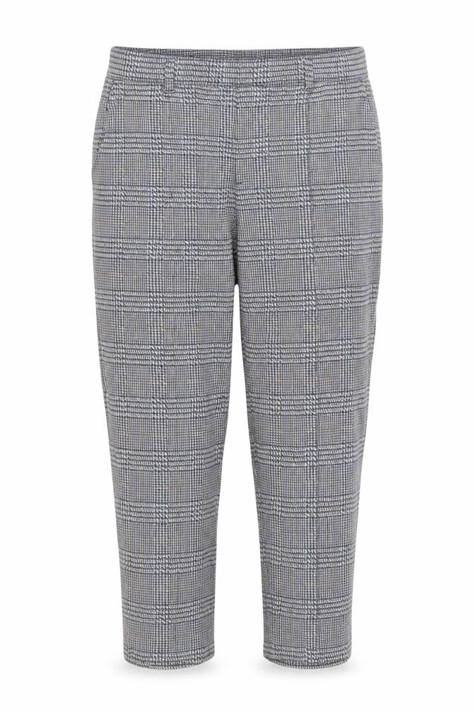 Lands' End Womens Blue Check Cotton Trousers Size M L26 in Regular