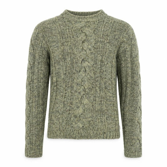 Bellfield Mens Brown Mock Neck Acrylic Pullover Jumper Size S Long Sleeve