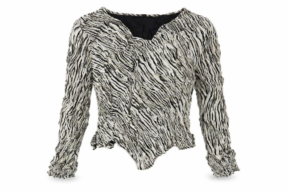 Roman Womens Multicoloured Geometric Viscose Cropped Blouse Size 18 V-Neck