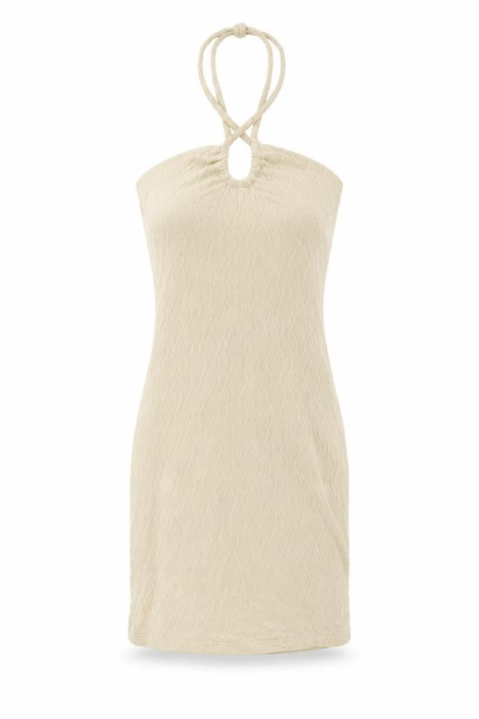 Divided by H&M Womens Beige Polyester Mini Size XS Halter Tie