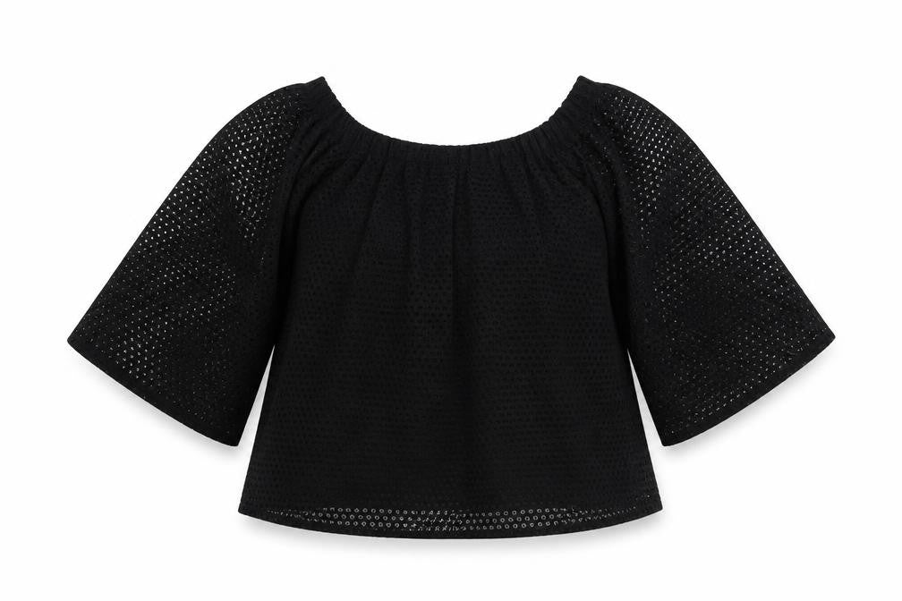 Maje Womens Black Polyester Basic Blouse Size 6 Round Neck