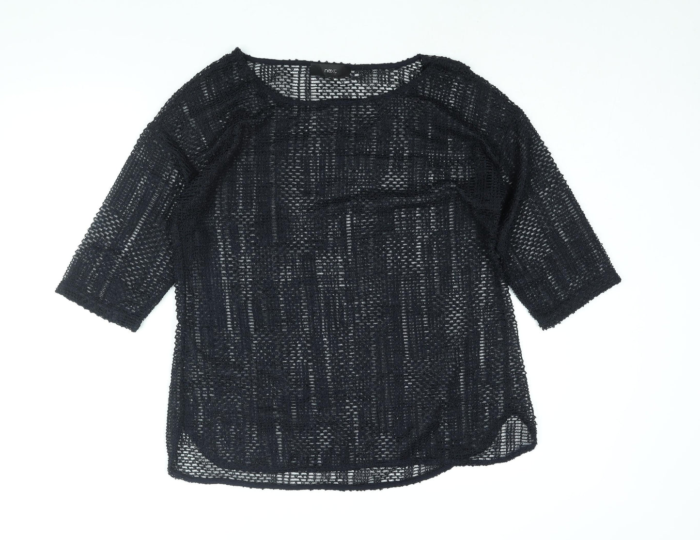 NEXT Womens Blue Polyester Basic Blouse Size 16 Round Neck