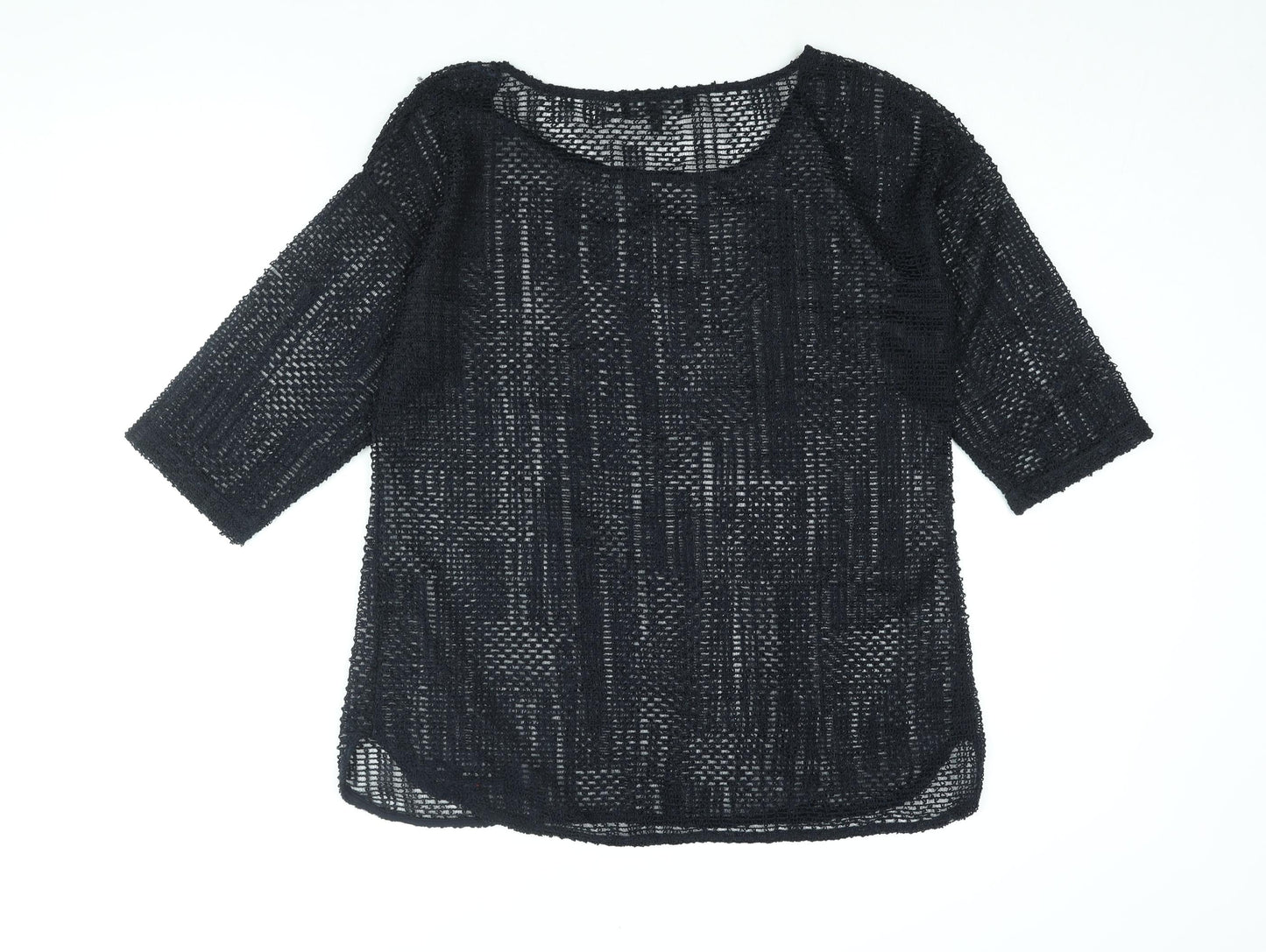 NEXT Womens Blue Polyester Basic Blouse Size 16 Round Neck