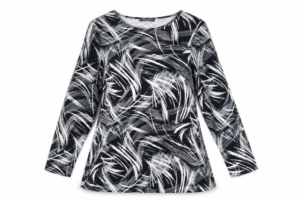 Mr Max Womens Blue Round Neck Geometric Polyester Pullover Jumper Size M