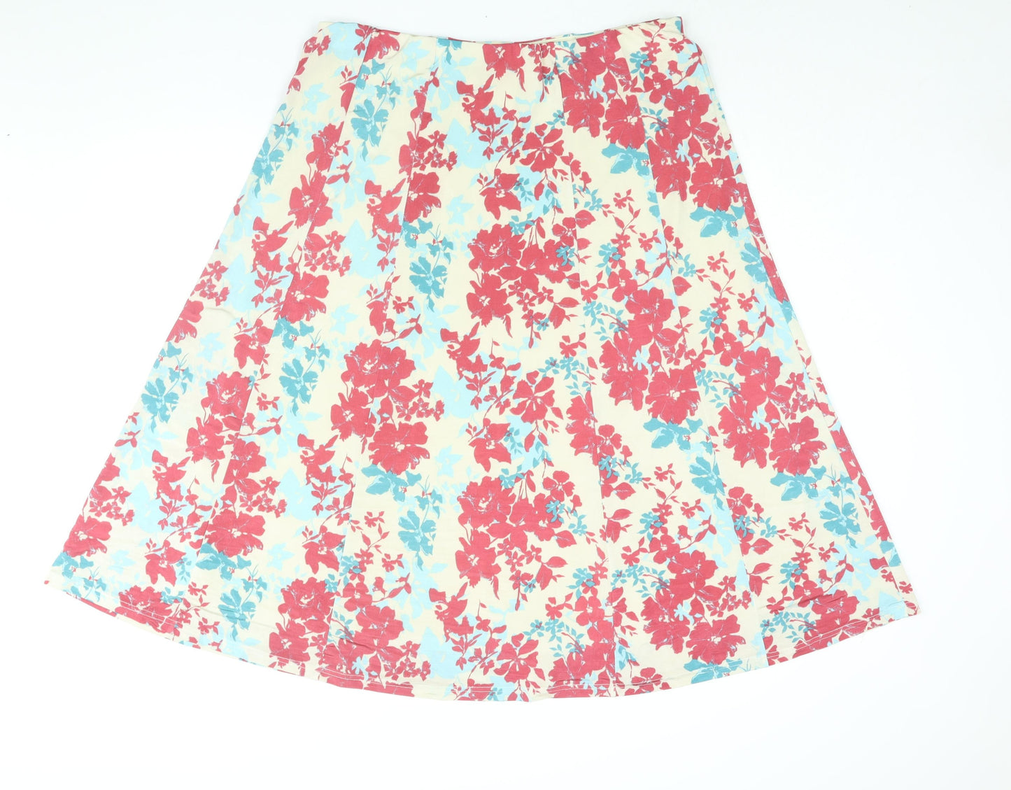Anna Rose Womens Multicoloured Floral Polyester A-Line Skirt Size 18