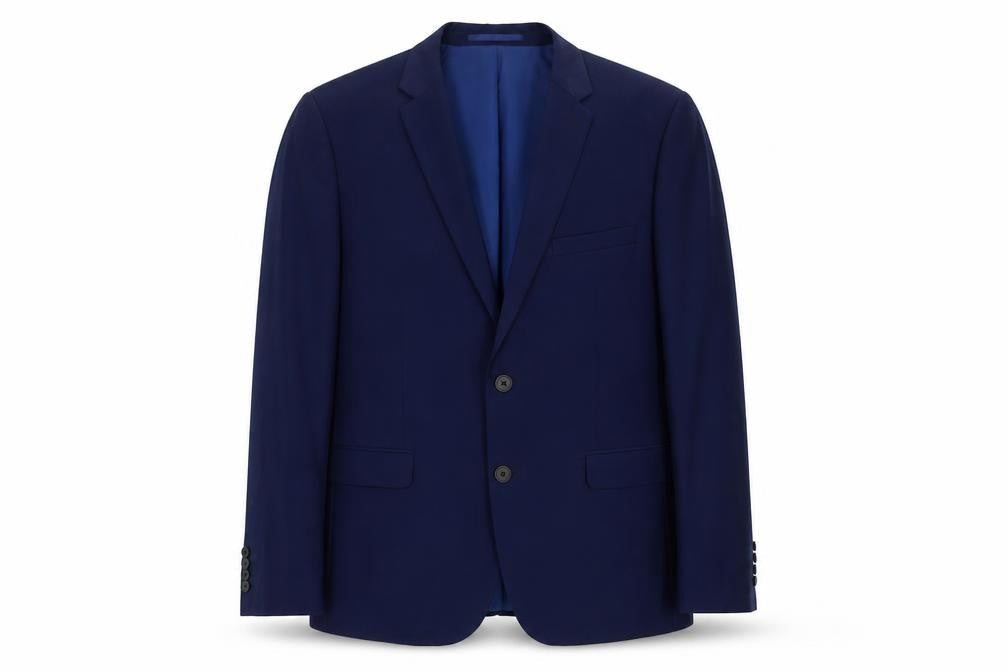 Burton Mens Blue Polyester Jacket Suit Jacket Size 44 Regular