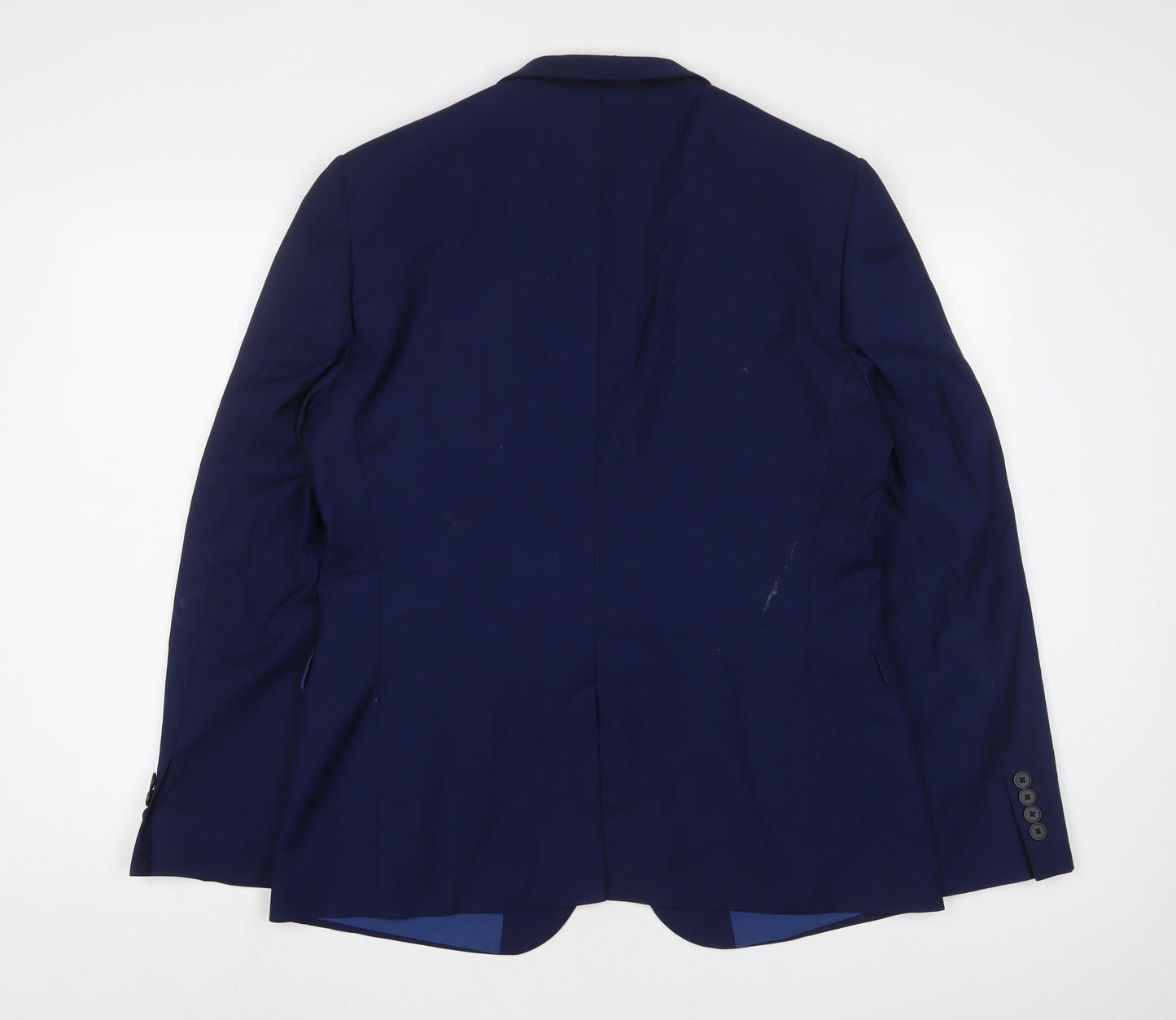 Burton Mens Blue Polyester Jacket Suit Jacket Size 44 Regular