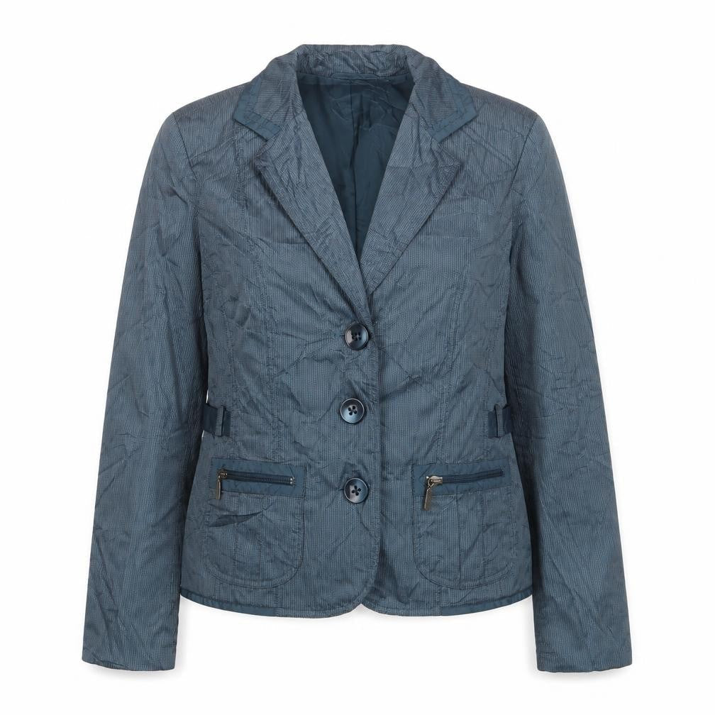 Bonita Womens Blue Jacket Blazer Size 12 Button
