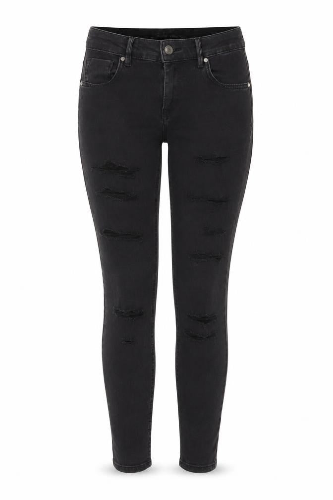 Bershka Womens Black Cotton Skinny Jeans Size 8 L28 in Regular Zip
