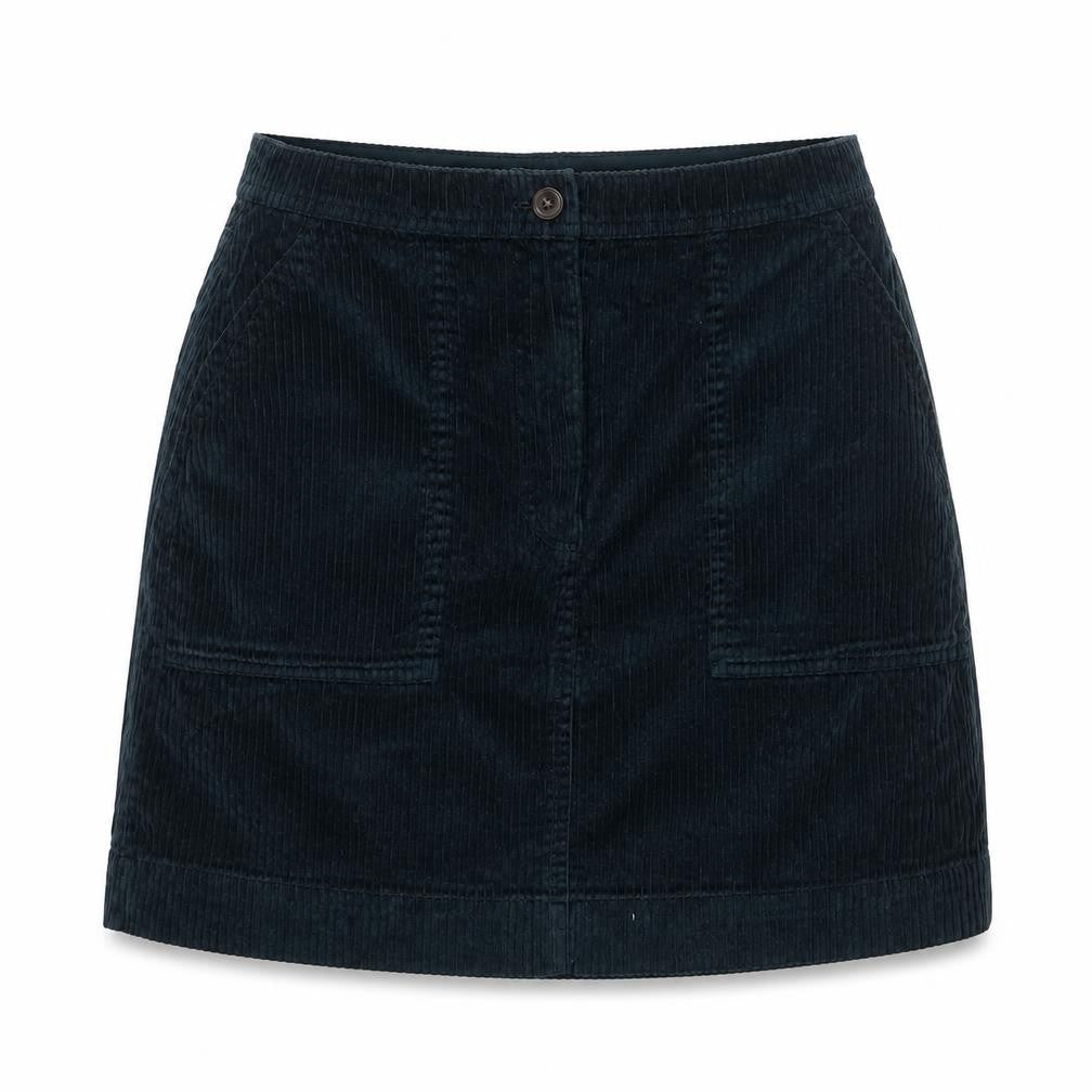 Gap Womens Green Cotton A-Line Skirt Size S Zip