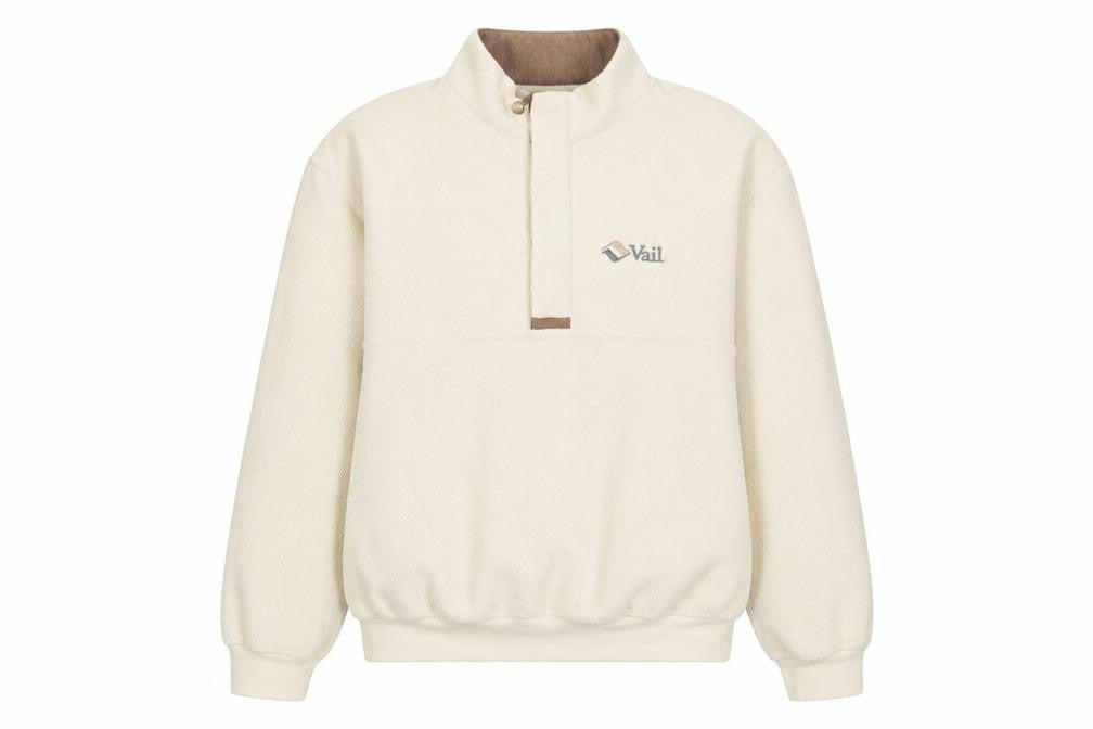 GEAR FOR SPORTS Womens Beige Polyester Pullover Sweatshirt Size L Button