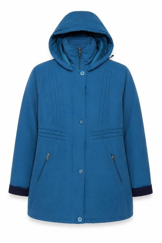 JBC Collection Womens Blue Jacket Coat Size 16 Zip