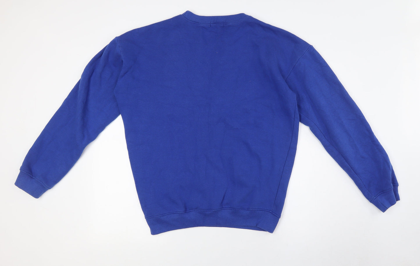 PRETTYLITTLETHING Womens Blue Cotton Pullover Sweatshirt Size S