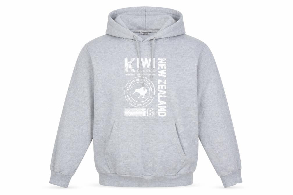 Kiwi Silver Womens Grey Polyester Pullover Hoodie Size S