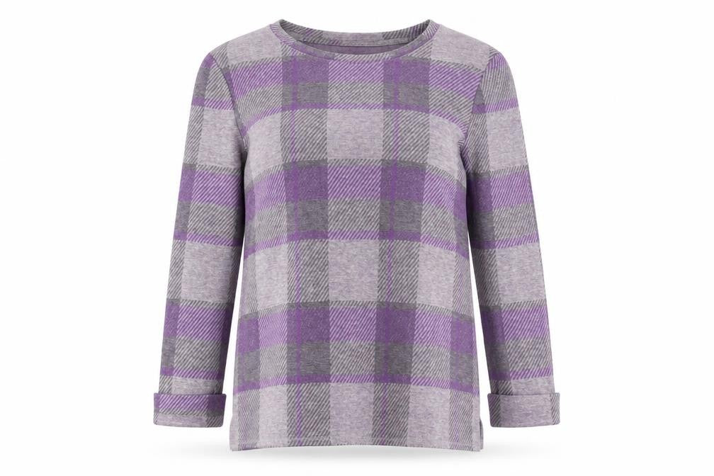 Marks & Spencer Womens Purple Polyester Basic Button-Up Size 10 Round Neck