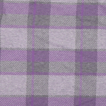 Marks & Spencer Womens Purple Polyester Basic Button-Up Size 10 Round Neck