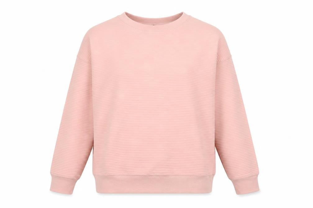 M&Co Womens Pink Crew Neck Polyester Pullover Jumper Size 8