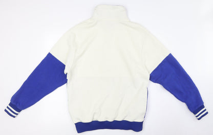 River Island Mens Blue Cotton Pullover Sweatshirt Size S - 1/4 Zip