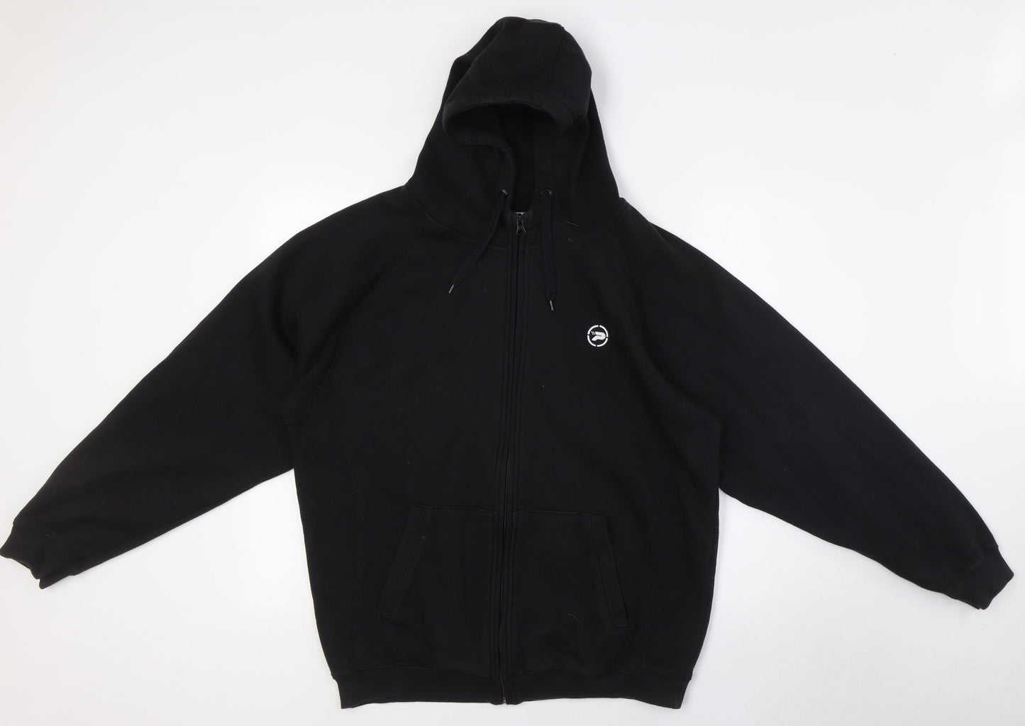 Patrick Womens Black Cotton Full Zip Hoodie Size M Zip