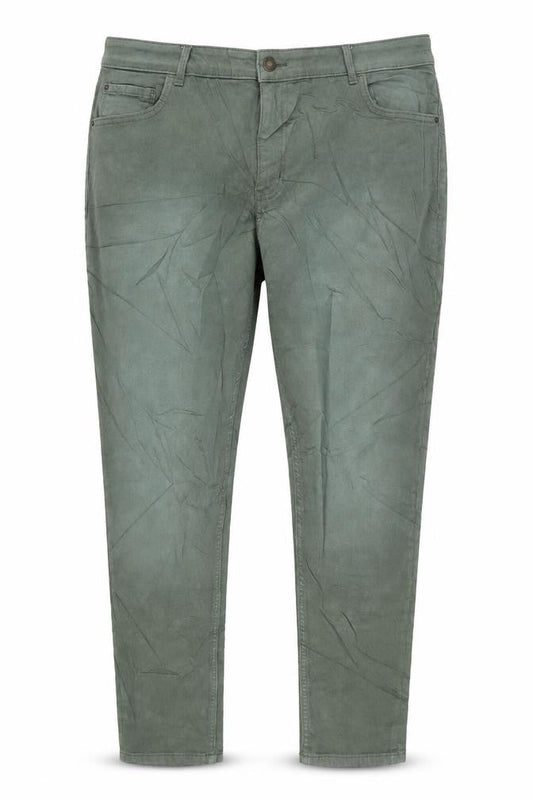Marks & Spencer Womens Green Cotton Skinny Jeans Size 20 L29 in Regular Zip