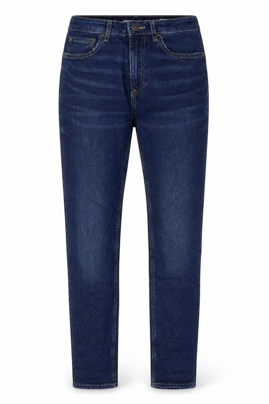 Marks & Spencer Womens Blue Cotton Skinny Jeans Size 6 L30 in Relaxed Zip