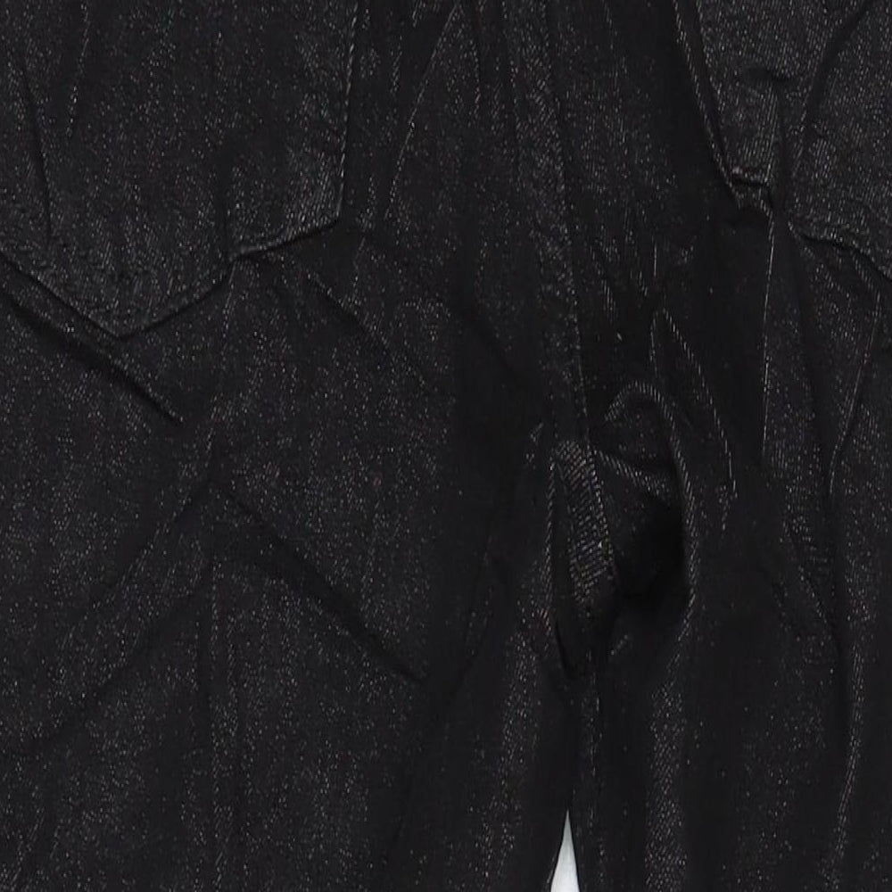 Marks & Spencer Womens Black Cotton Skinny Jeans Size 12 L26.5 in Regular