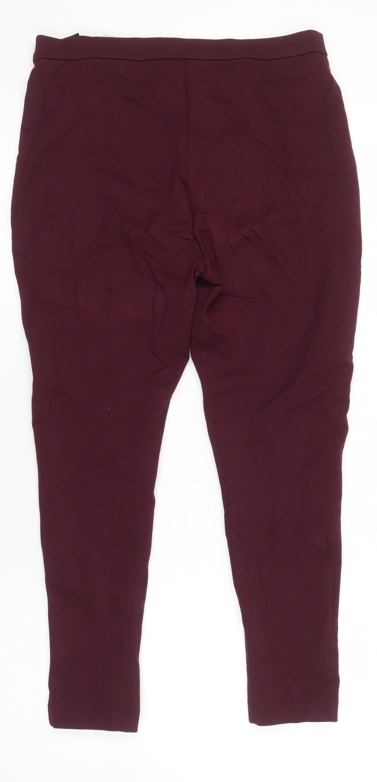 Marks & Spencer Womens Red Polyester Jegging Jeans Size 12 L25 in Regular