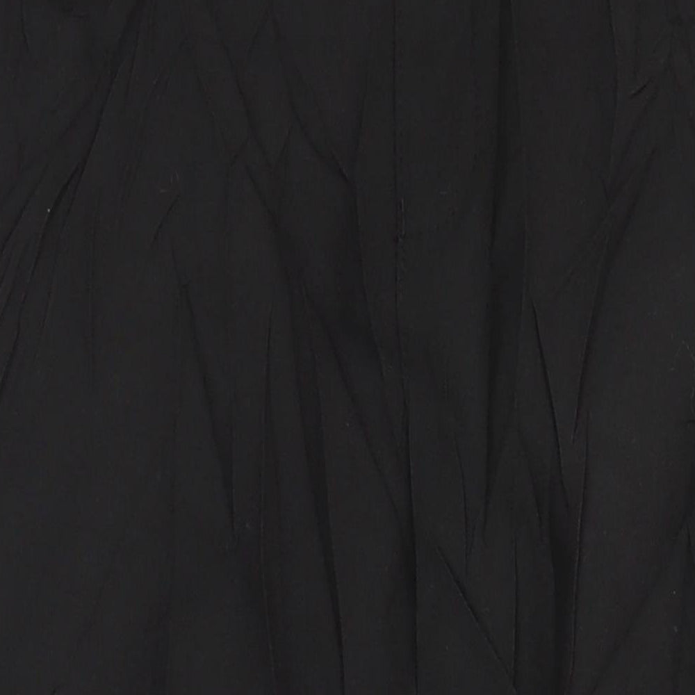 M&S Girls Black Polyester Carrot Trousers Size 12-13 Years L27.5 in Regular - Pockets