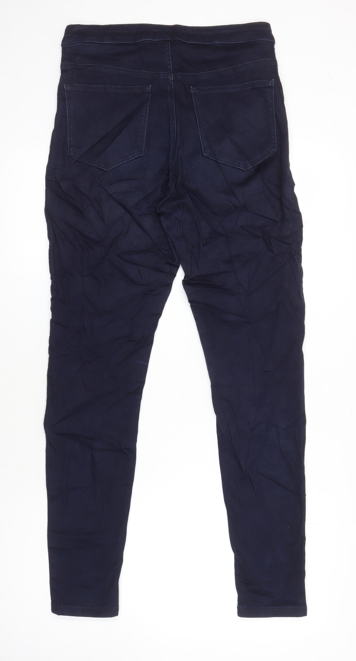 Marks & Spencer Womens Blue Cotton Skinny Jeans Size 12 L29 in Regular