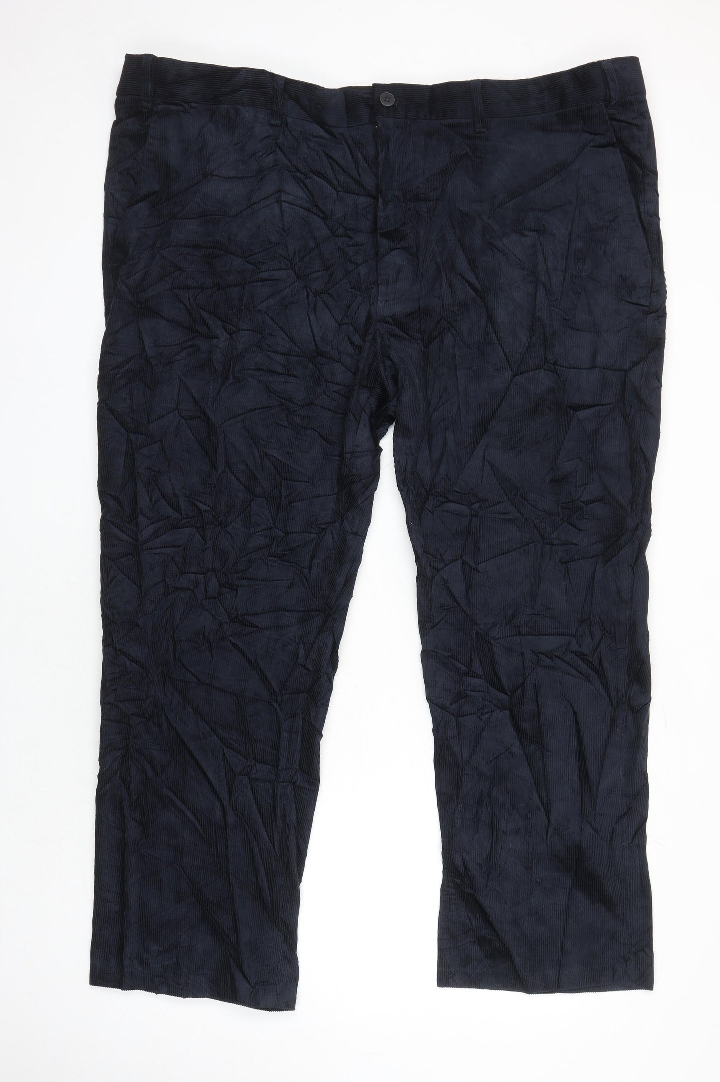 M&S Mens Blue Cotton Straight Jeans Size 48 in L26 in Regular
