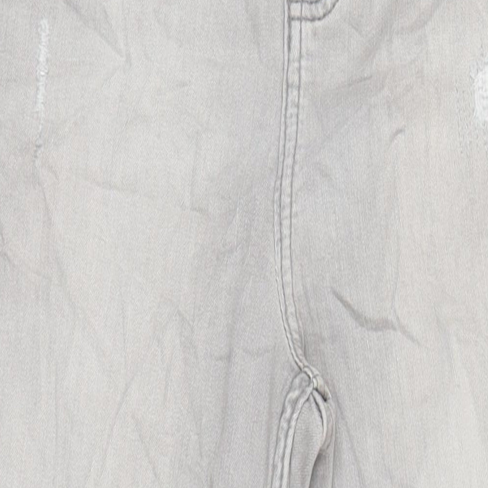 Marks & Spencer Womens Grey Cotton Skinny Jeans Size 12 L26 in Regular