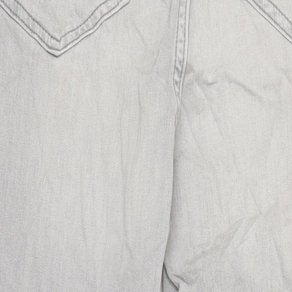 Marks & Spencer Womens Grey Cotton Skinny Jeans Size 12 L26 in Regular