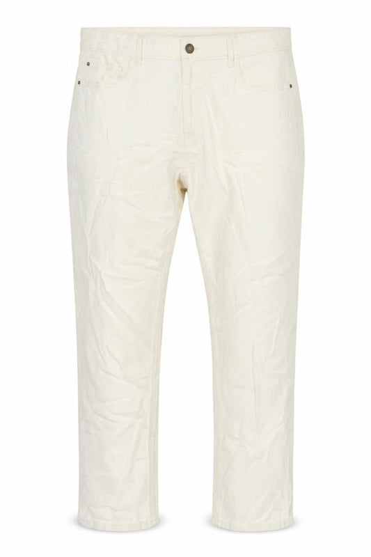 Marks & Spencer Womens Ivory Cotton Tapered Jeans Size 18 L25 in Regular