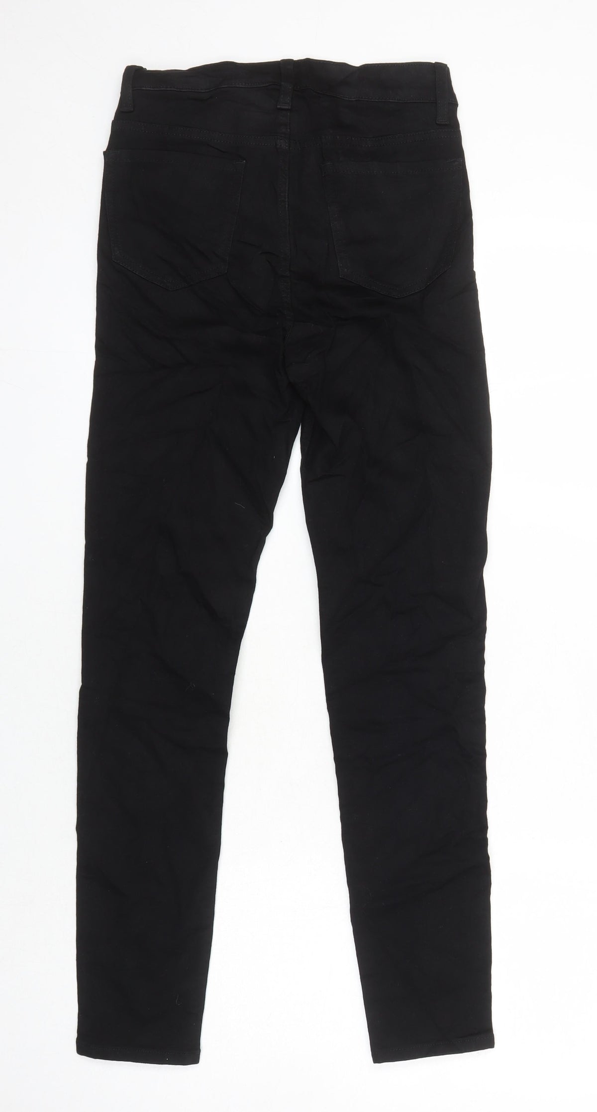 Marks & Spencer Womens Black Cotton Skinny Jeans Size 6 L28 in Regular