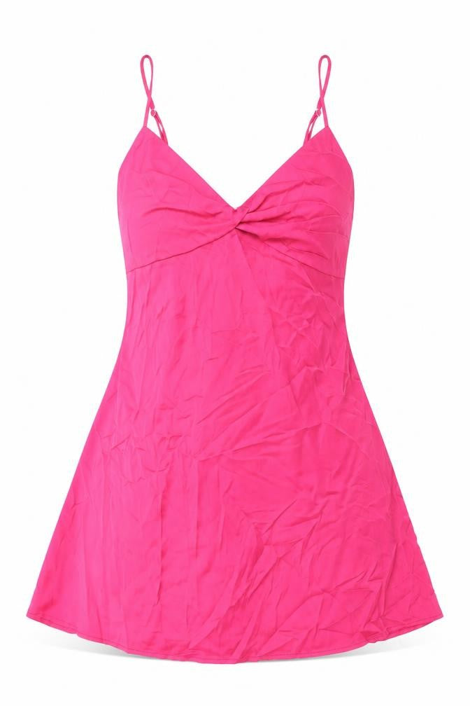 Stradivarius Womens Pink Polyester Mini Size L V-Neck Pullover