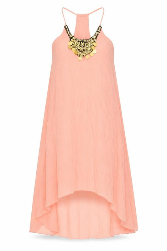 Boohoo Womens Pink Polyester Maxi Size 10 Round Neck Pullover